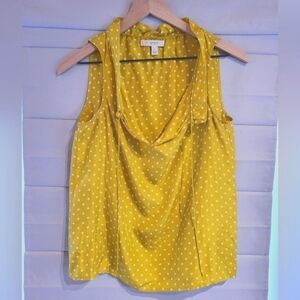 J Crew yellow sleeveless blouse